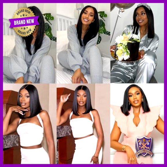 12 Inch Brazilian Virgin Human Hair Bundles 4 Pack Straight Quick Weave main image 6